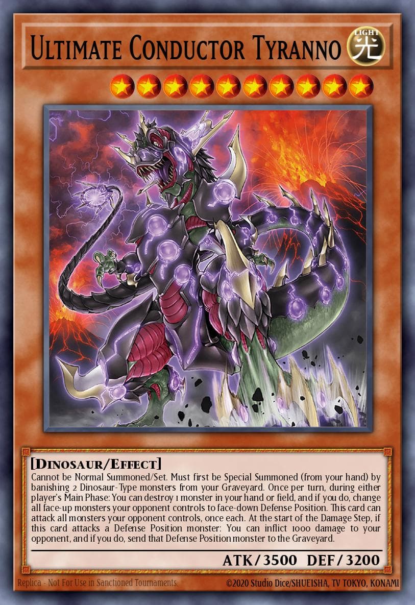 Ultimate Conductor Tyranno — Maximum Gold: El Dorado Yu-Gi-Oh! card by SHU