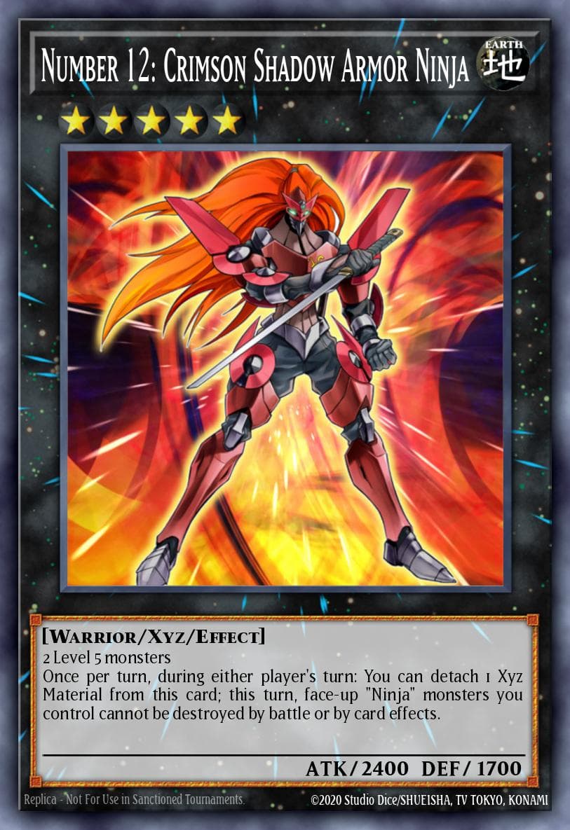 Number 12: Crimson Shadow Armor Ninja — Yu-Gi-Oh! card