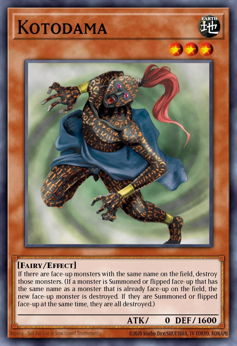 Kotodama — Dark Beginning 1 Yu-Gi-Oh! card by KAZUKI TAKAHASHI