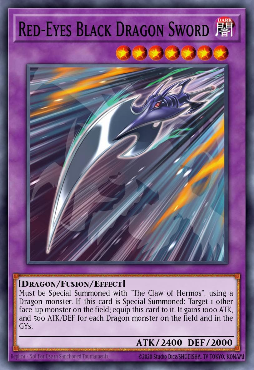 Red-Eyes Black Dragon Sword — Dragons of Legend 2 Yu-Gi-Oh! card by KAZUKI TAKAHASHI