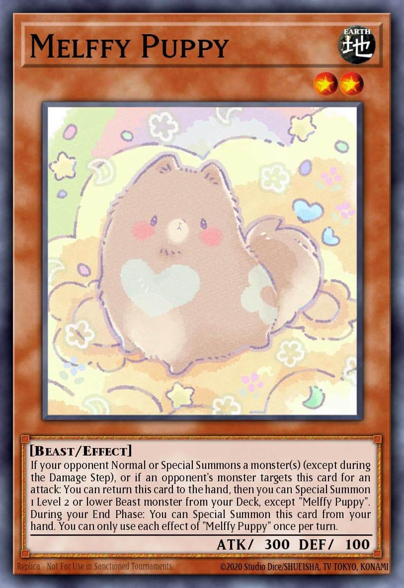 Melffy Puppy — Rise of the Duelist Yu-Gi-Oh! card by Shueisha, TV Tokyo, Konami