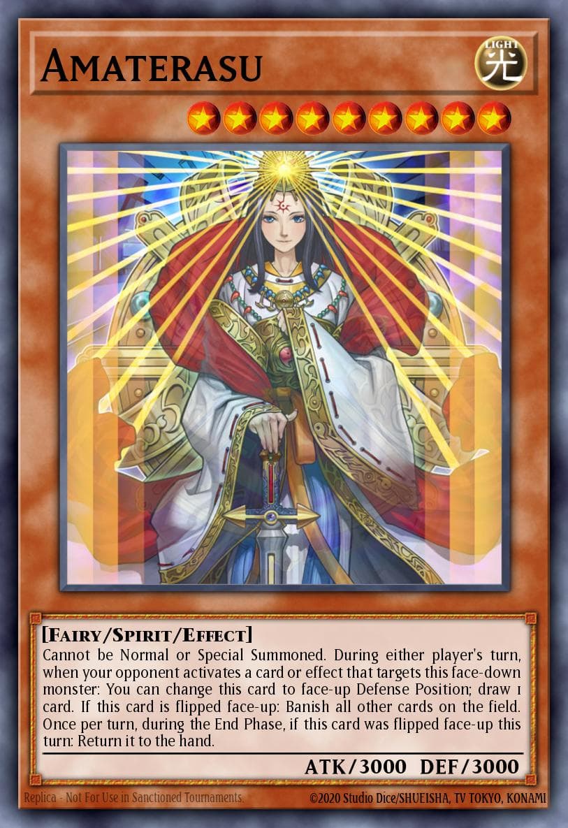 Amaterasu — The Dark Illusion Yu-Gi-Oh! card by KAZUKI TAKAHASHI