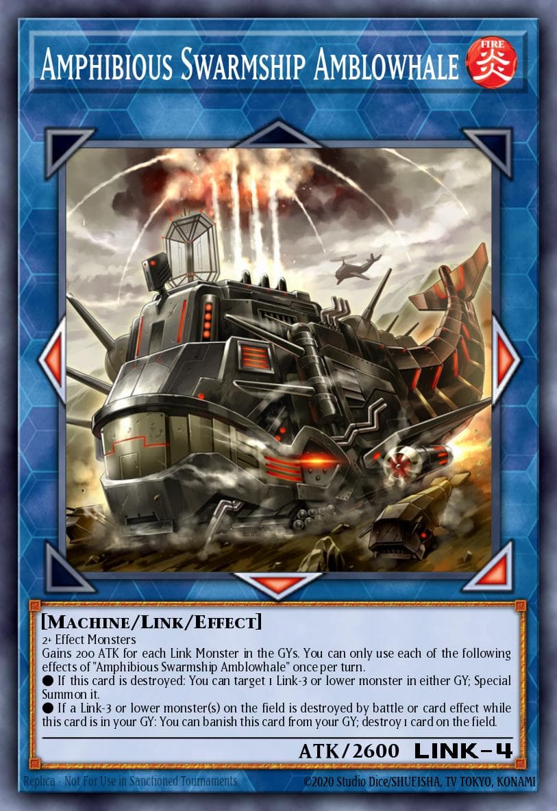 Amphibious Swarmship Amblowhale — Dark Neostorm Yu-Gi-Oh! card by KAZUKI TAKAHASHI