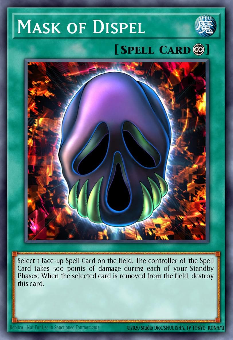 Mask of Dispel — Labyrinth of Nightmare (Worldwide English) Yu-Gi-Oh! card by KAZUKI TAKAHASHI