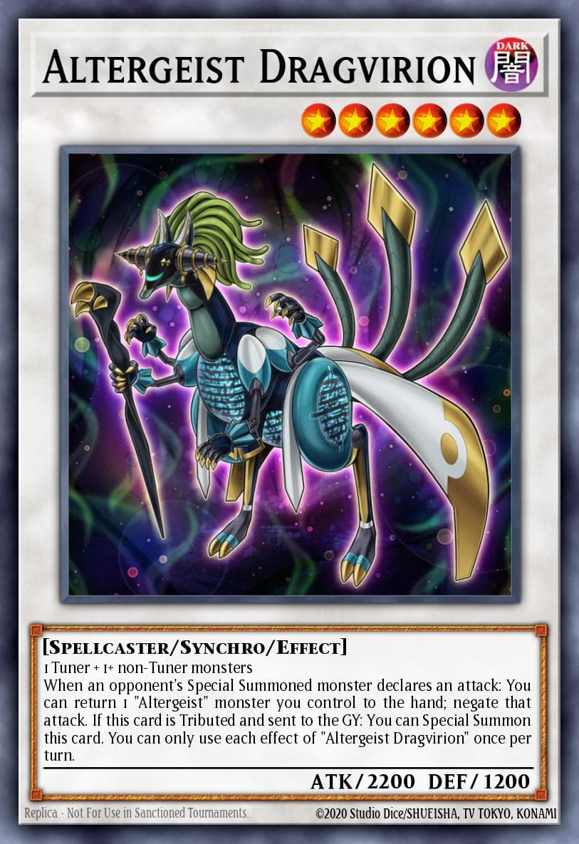 Altergeist Dragvirion — Dark Neostorm Yu-Gi-Oh! card by KAZUKI TAKAHASHI