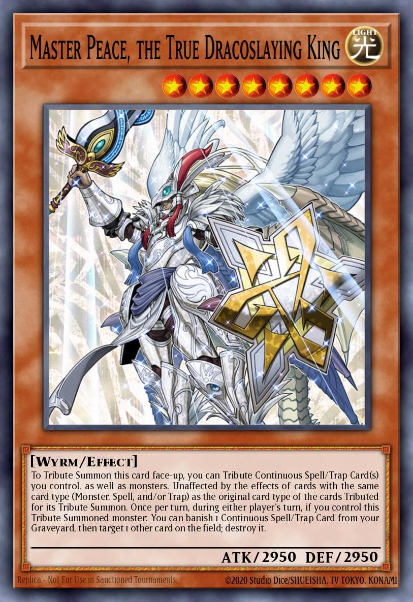 Master Peace, the True Dracoslaying King — Maximum Crisis Yu-Gi-Oh! card by KAZUKI TAKAHASHI