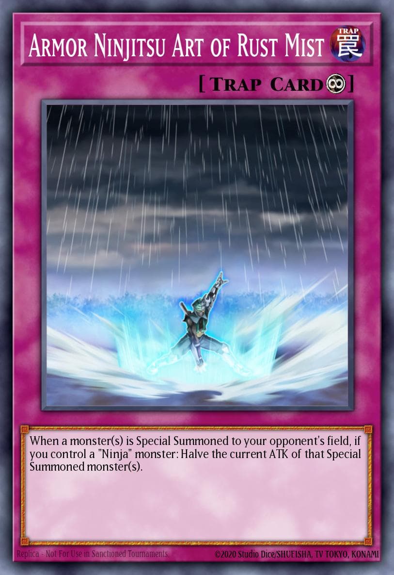 Armor Ninjitsu Art of Rust Mist — Shadows in Valhalla Yu-Gi-Oh! card by KAZUKI TAKAHASHI