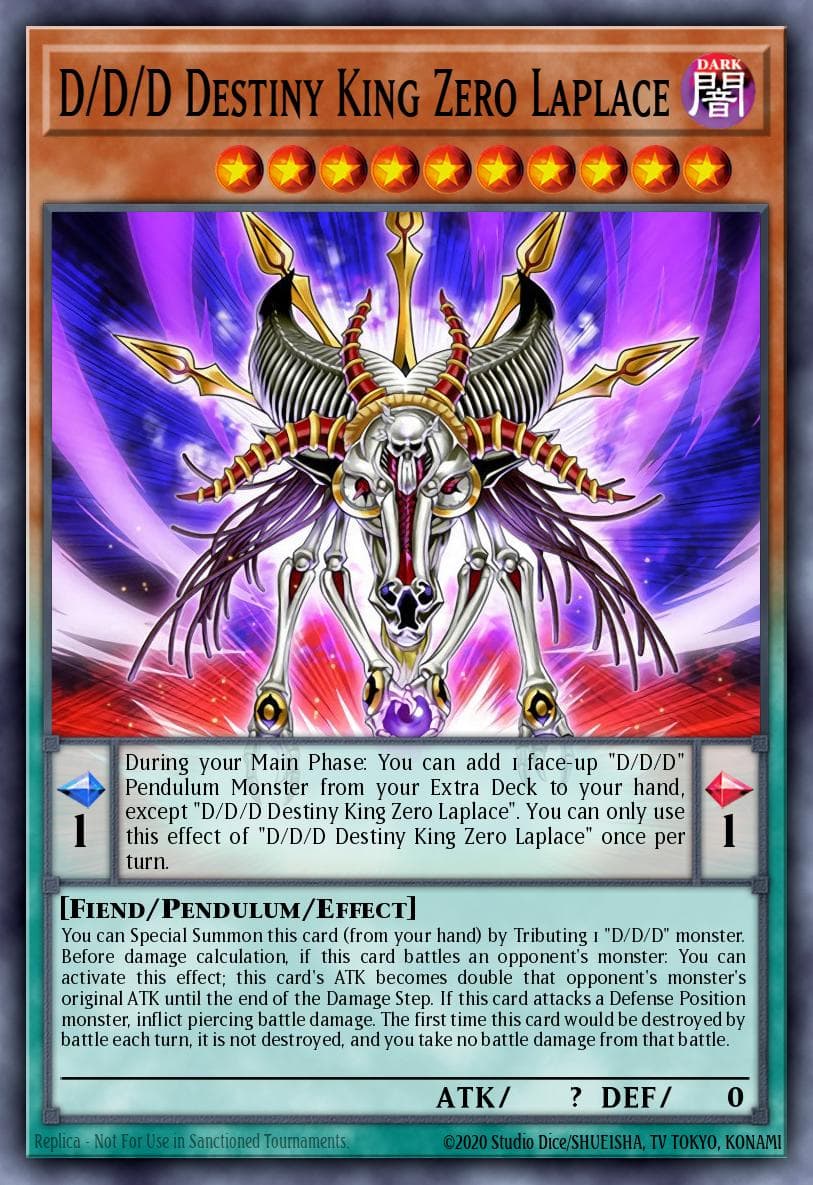 D/D/D Destiny King Zero Laplace — Yu-Gi-Oh! ARC-V Promo Cards