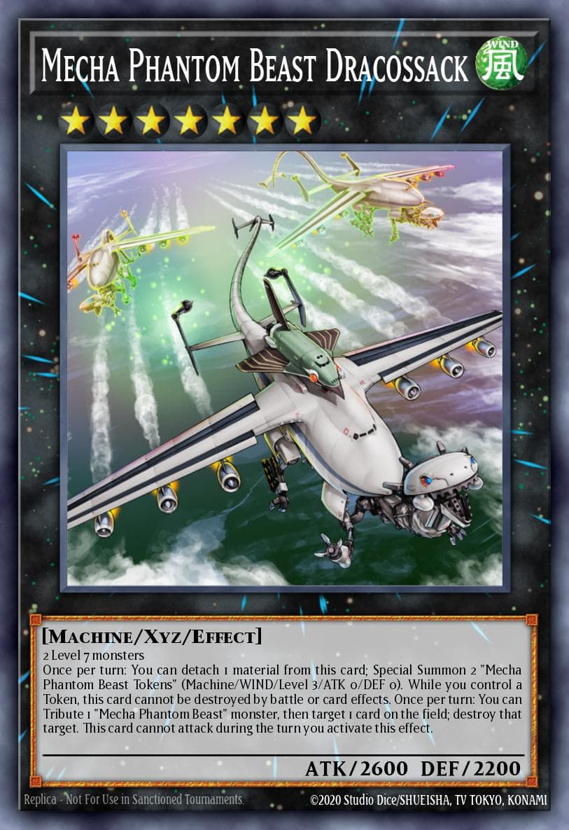 Mecha Phantom Beast Dracossack — Lord of the Tachyon Galaxy Yu-Gi-Oh! card by KAZUKI TAKAHASHI