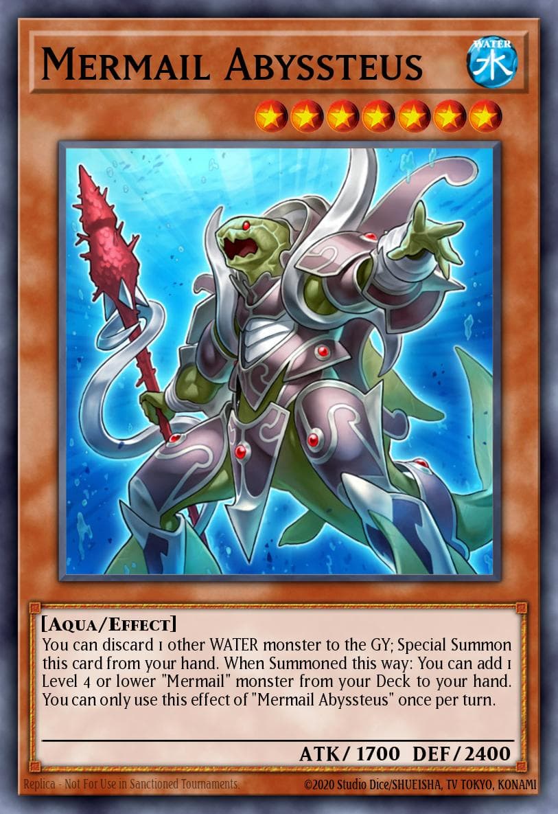 Mermail Abyssteus — Battles of Legend: Light's Revenge Yu-Gi-Oh! card by KAZUKI TAKAHASHI