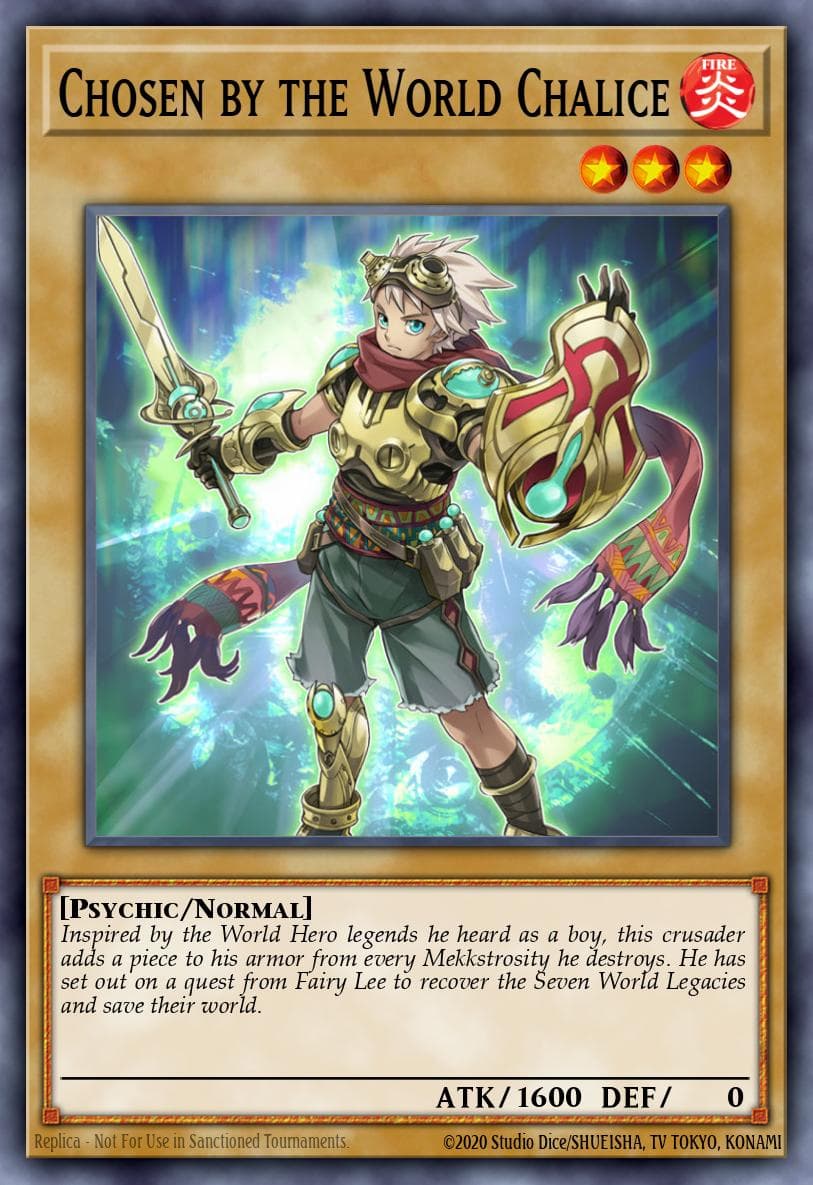 Chosen by the World Chalice — Code of the Duelist Yu-Gi-Oh! card by KAZUKI TAKAHASHI