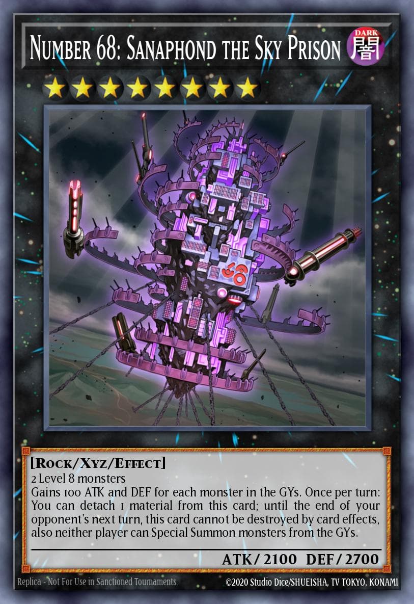 Number 68: Sanaphond the Sky Prison — Yu-Gi-Oh! card