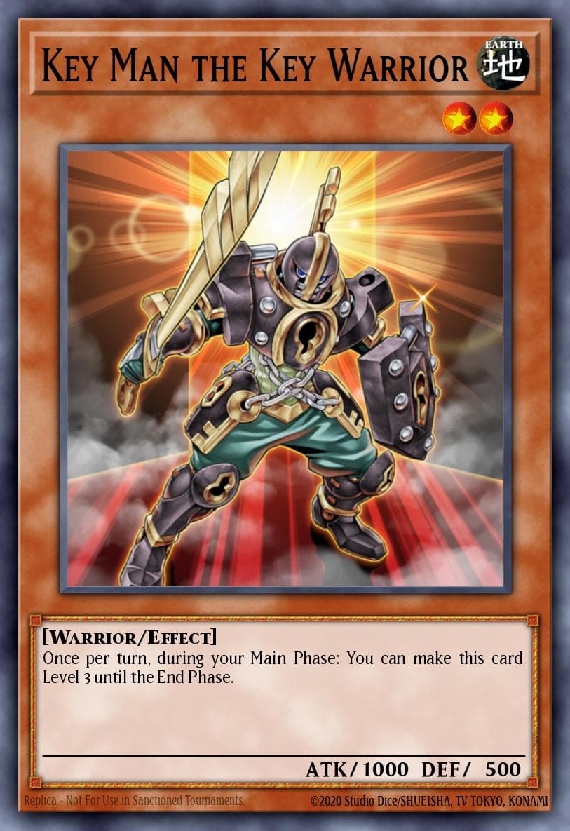 Key Man the Key Warrior — Starter Deck: Dawn of the Xyz Yu-Gi-Oh! card by KAZUKI TAKAHASHI