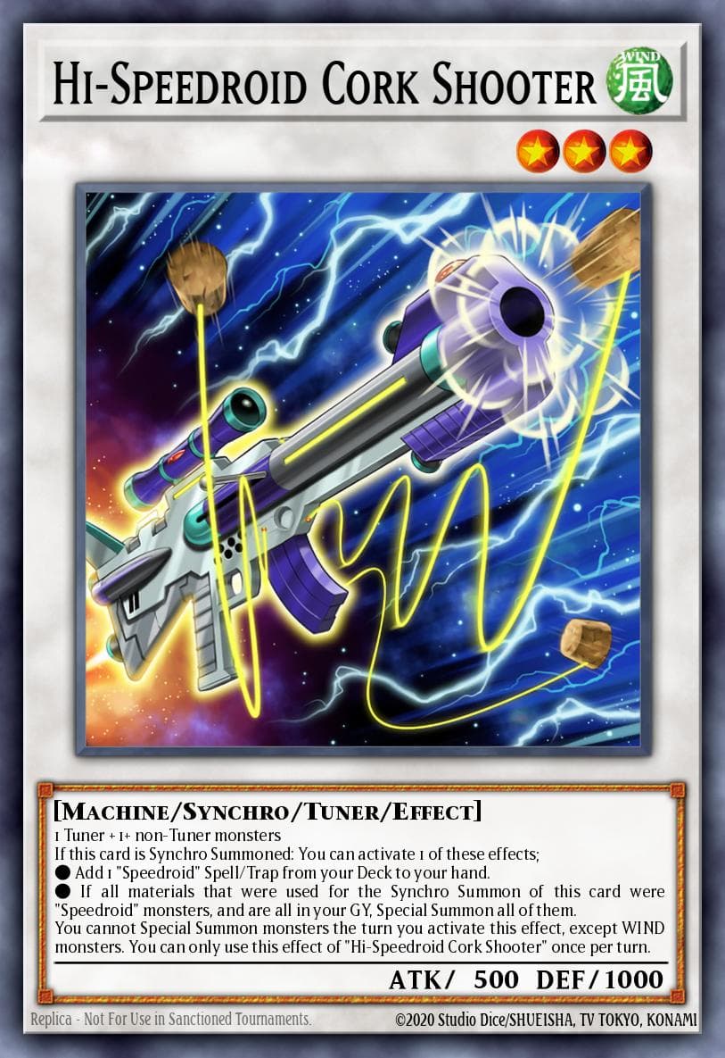 Hi-Speedroid Cork Shooter — Yu-Gi-Oh! card