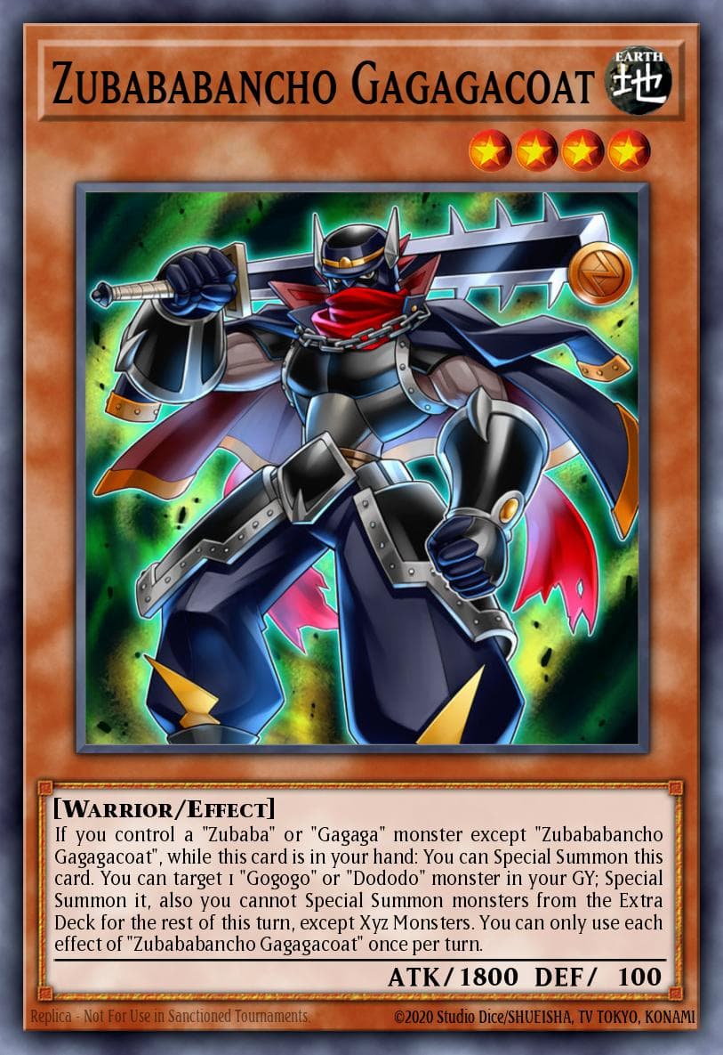 Zubababancho Gagagacoat — Legendary Duelists: Season 3 Yu-Gi-Oh! card by Shunya
