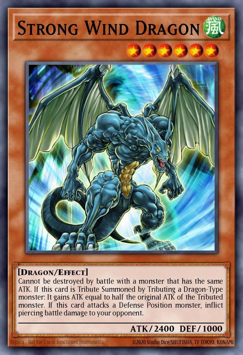 Strong Wind Dragon — Raging Battle Yu-Gi-Oh! card by RAIJI TAKAHASHI