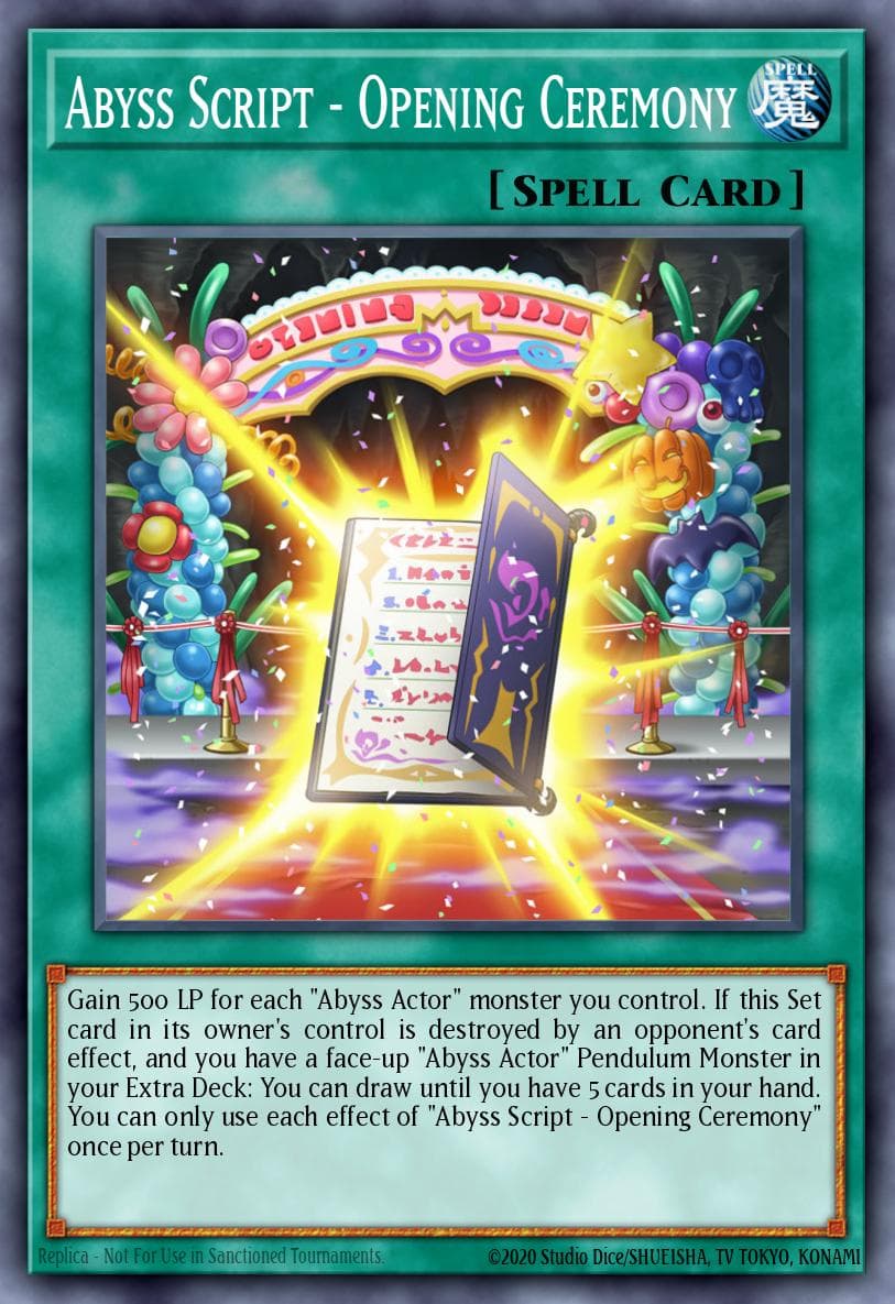 Abyss Script - Opening Ceremony — Legendary Duelists: White Dragon Abyss Yu-Gi-Oh! card by KAZUKI TAKAHASHI