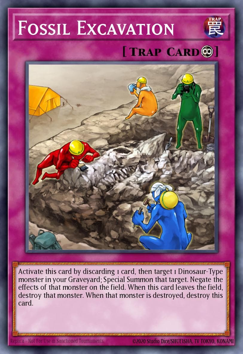 Fossil Excavation — Structure Deck: Dinosmasher's Fury Yu-Gi-Oh! card by KAZUKI TAKAHASHI