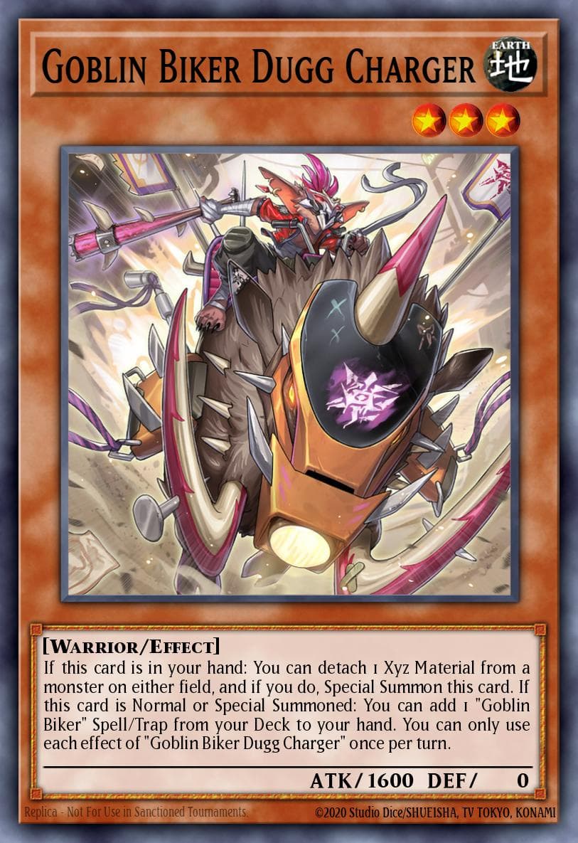 Goblin Biker Dugg Charger — Phantom Nightmare Yu-Gi-Oh! card by Studio Dice/SHUEISHA, TV TOKYO, KONAMI