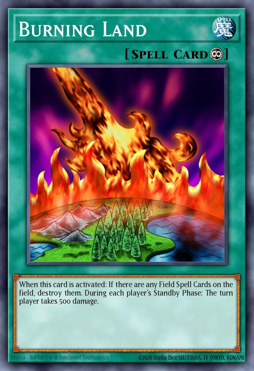 Burning Land — Dark Beginning 1 Yu-Gi-Oh! card by KAZUKI TAKAHASHI