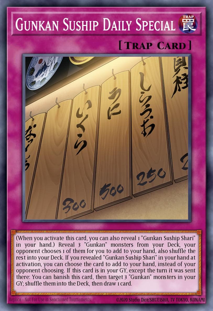 Gunkan Suship Daily Special — Dawn of Majesty Yu-Gi-Oh! card by Studio Dice/SHUEISHA, TV TOKYO, KONAMI