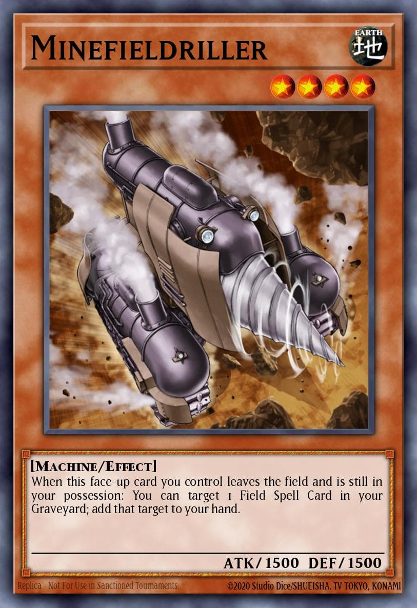 Minefieldriller — Structure Deck: Machine Reactor Yu-Gi-Oh! card by KAZUKI TAKAHASHI