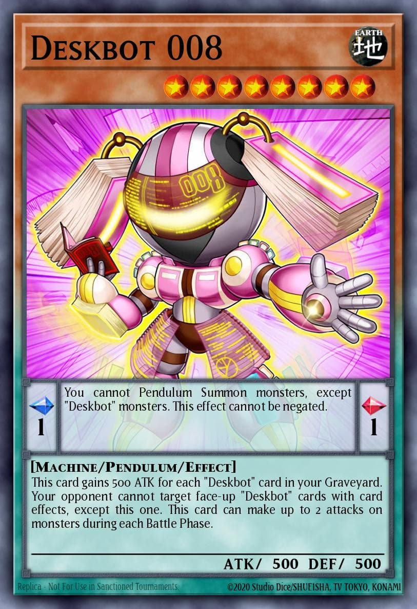 Deskbot 008 — Breakers of Shadow Yu-Gi-Oh! card by NAOTSUGU TAKAHASHI