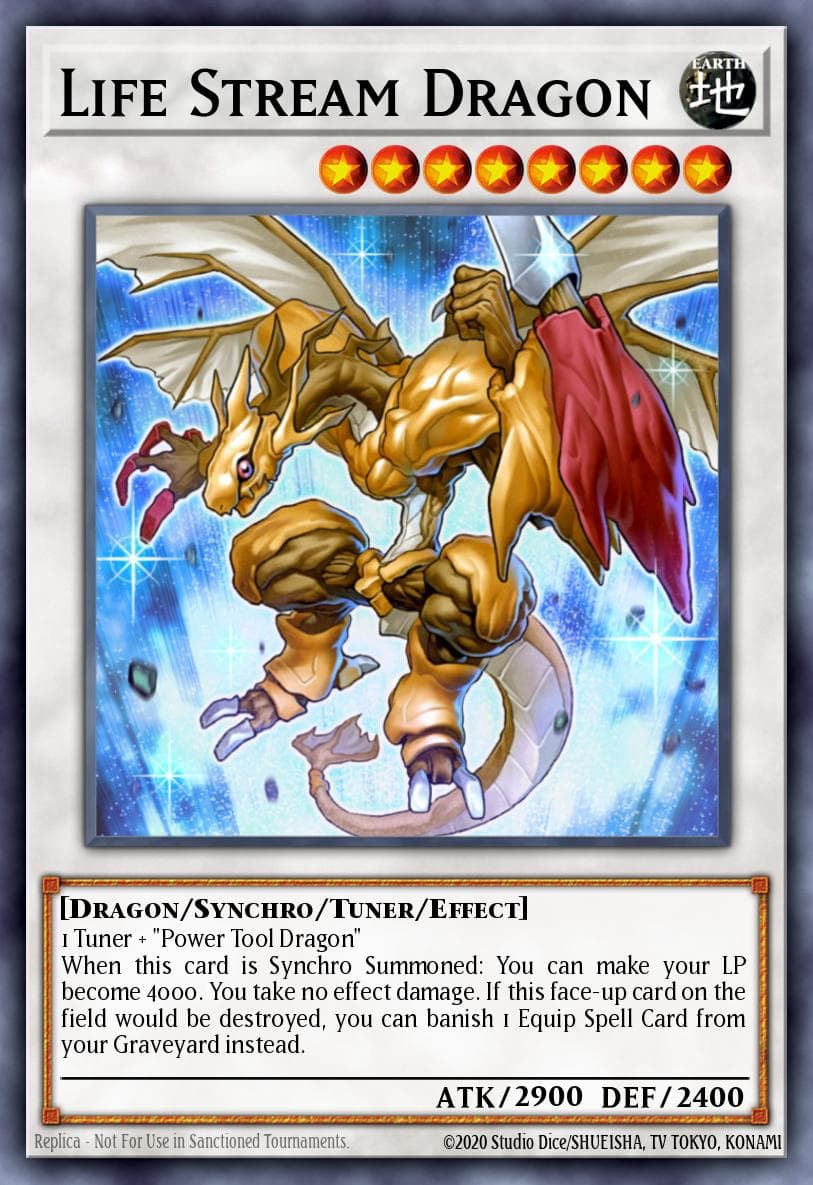 Life Stream Dragon — Extreme Victory Yu-Gi-Oh! card by KAZUKI TAKAHASHI