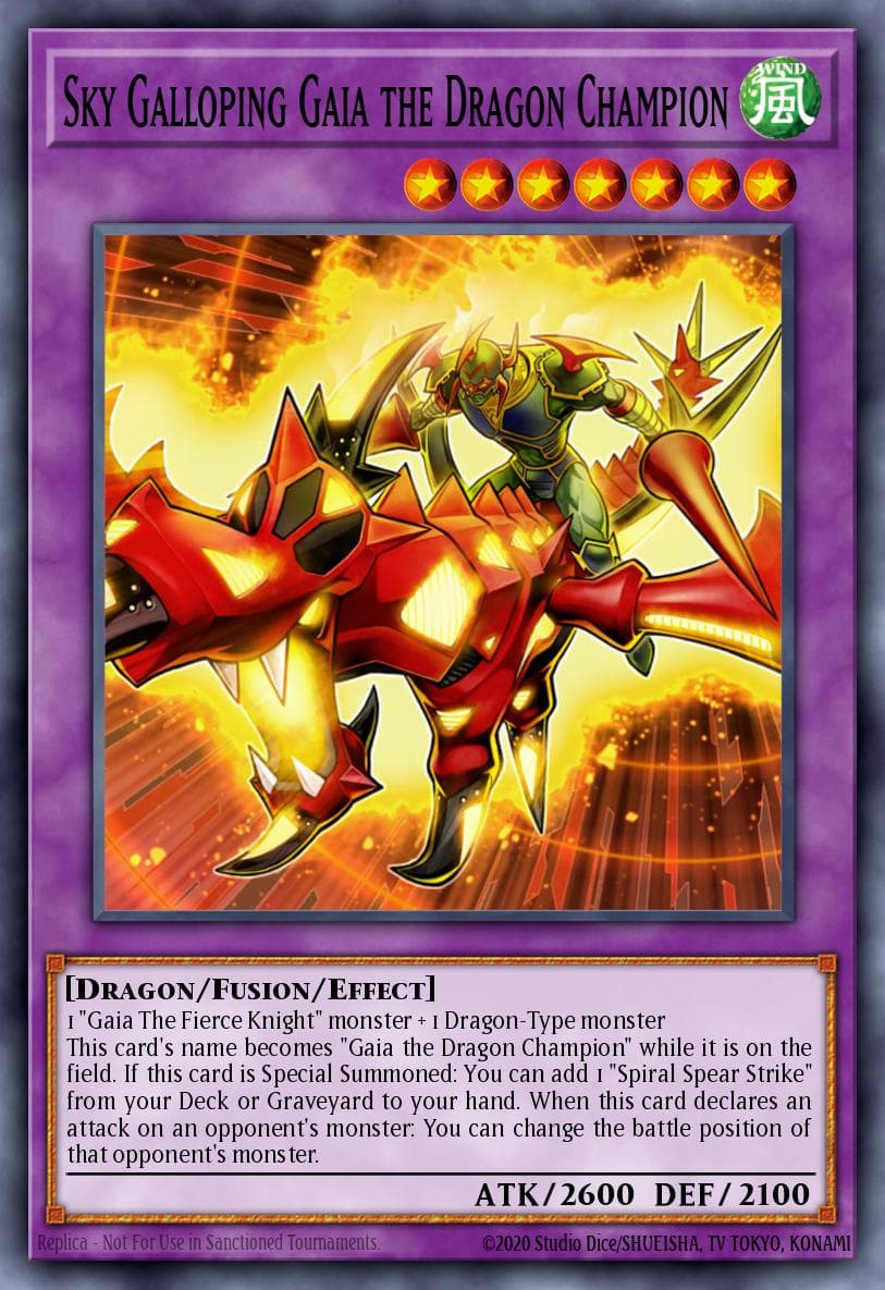 Sky Galloping Gaia the Dragon Champion — Yu-Gi-Oh! card