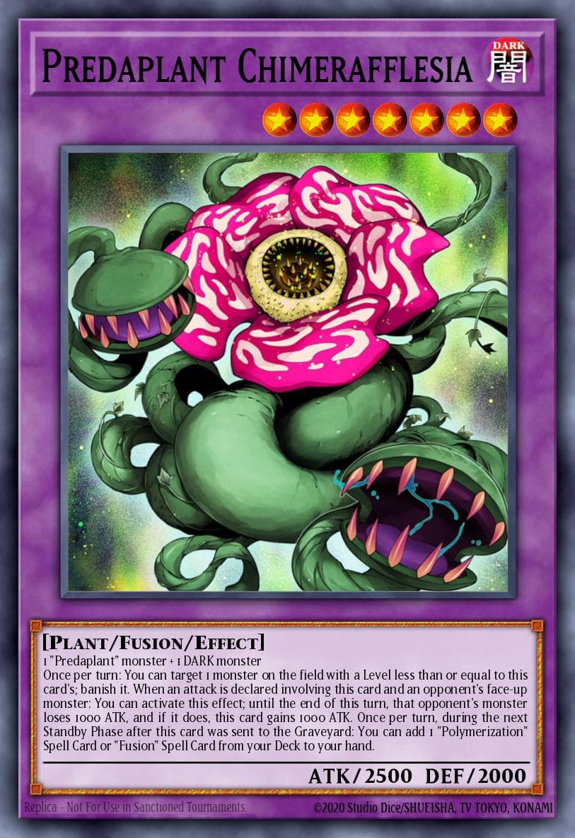 Predaplant Chimerafflesia — Fusion Enforcers Yu-Gi-Oh! card by KAZUKI TAKAHASHI