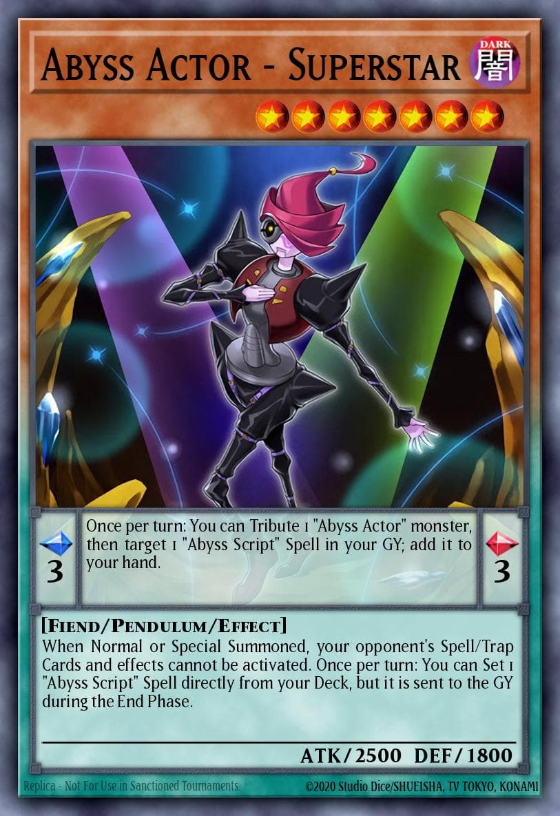 Abyss Actor - Superstar — Legendary Duelists: White Dragon Abyss Yu-Gi-Oh! card by KAZUKI TAKAHASHI