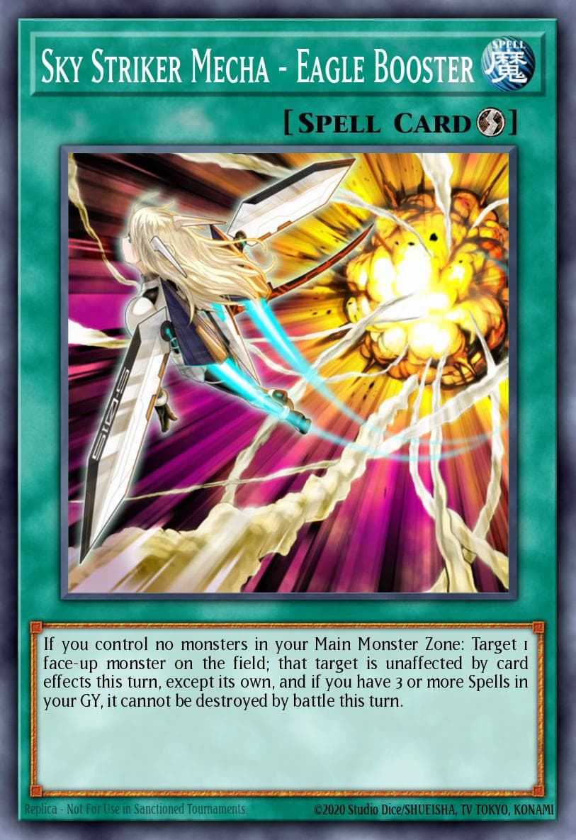 Sky Striker Mecha - Eagle Booster — Dark Saviors Yu-Gi-Oh! card by KAZUKI TAKAHASHI
