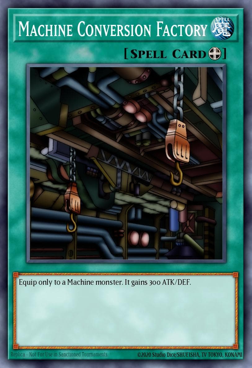 Machine Conversion Factory — The Legend of Blue Eyes White Dragon Yu-Gi-Oh! card by KAZUKI TAKAHASHI