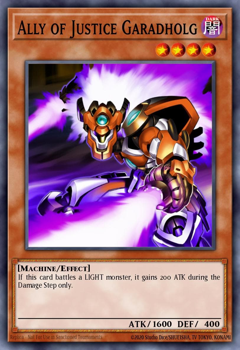 Ally of Justice Garadholg — Hidden Arsenal Yu-Gi-Oh! card by KAZUKI TAKAHASHI
