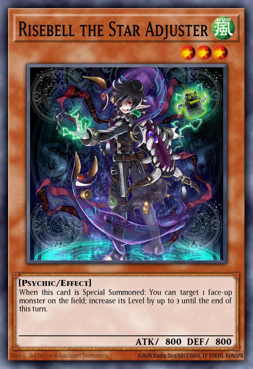 Risebell the Star Adjuster — The Grand Creators Yu-Gi-Oh! card by Studio Dice/SHUEISHA, TV TOKYO, KONAMI