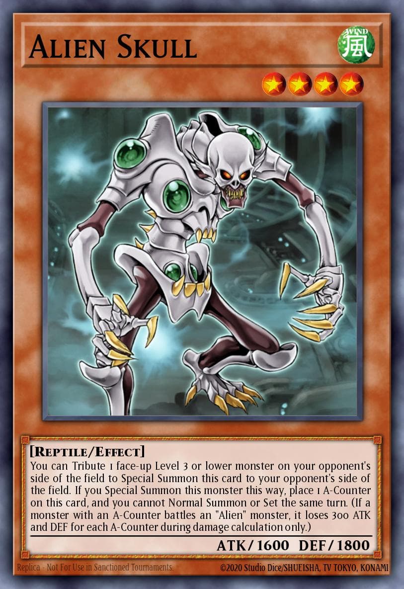 Alien Skull — Power of the Duelist Yu-Gi-Oh! card by KAZUKI TAKAHASHI