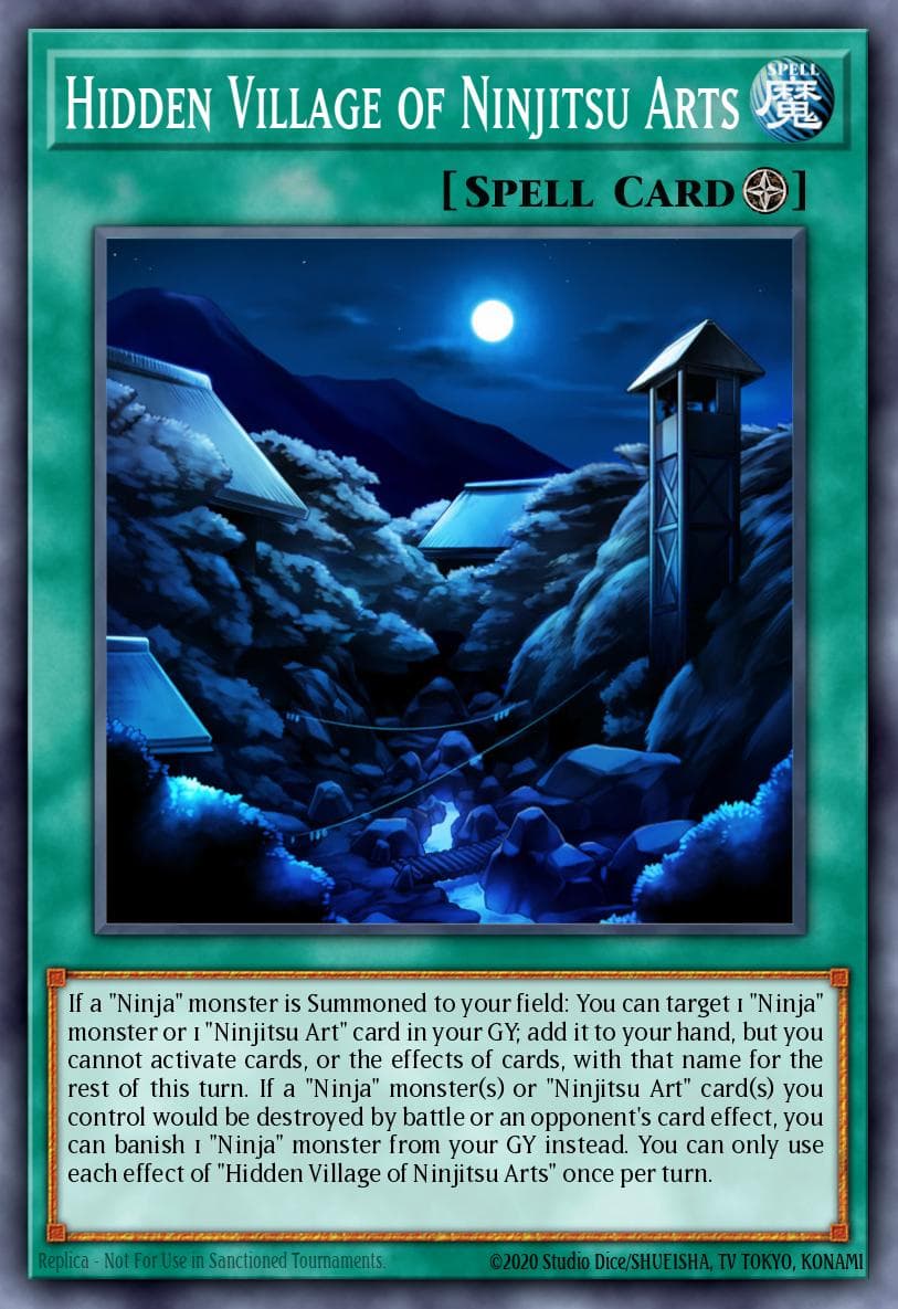 Hidden Village of Ninjitsu Arts — Shadows in Valhalla Yu-Gi-Oh! card by KAZUKI TAKAHASHI
