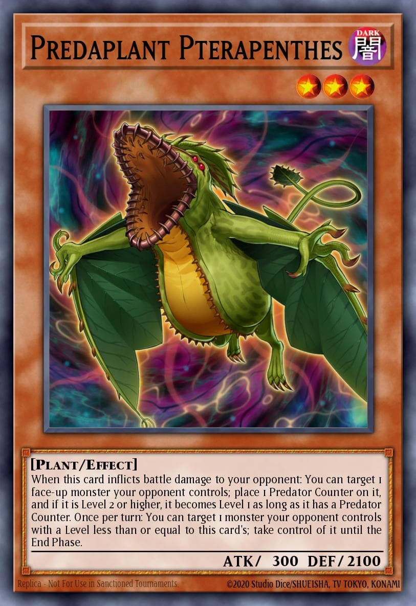 Predaplant Pterapenthes — Fusion Enforcers Yu-Gi-Oh! card by KAZUKI TAKAHASHI