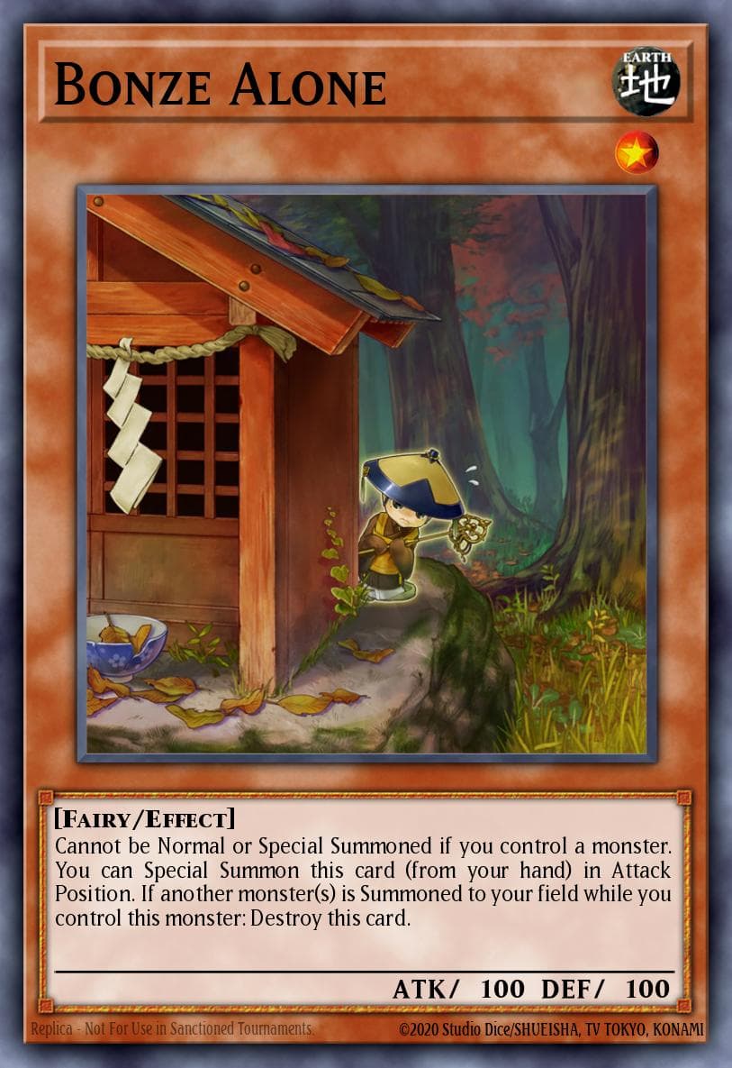 Bonze Alone — Chaos Impact Yu-Gi-Oh! card by KAZUKI TAKAHASHI