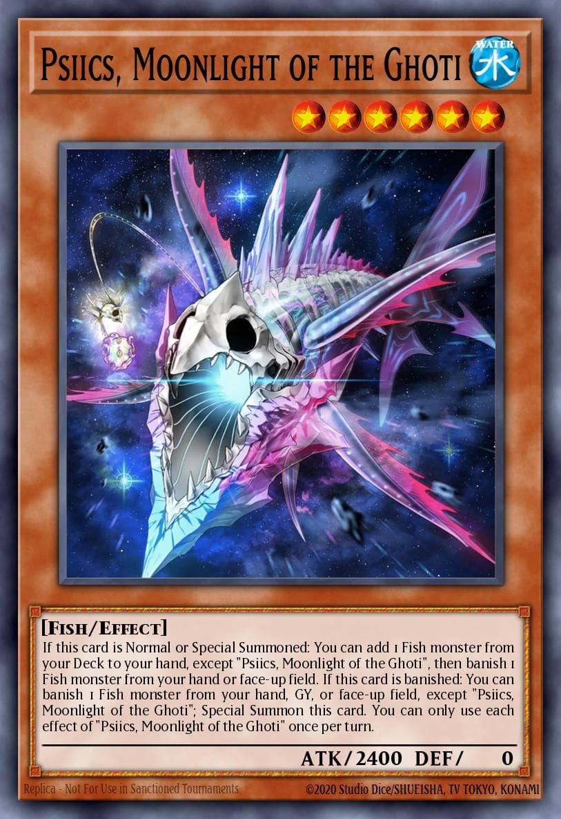 Psiics, Moonlight of the Ghoti — Phantom Nightmare Yu-Gi-Oh! card by Studio Dice/SHUEISHA, TV TOKYO, KONAMI