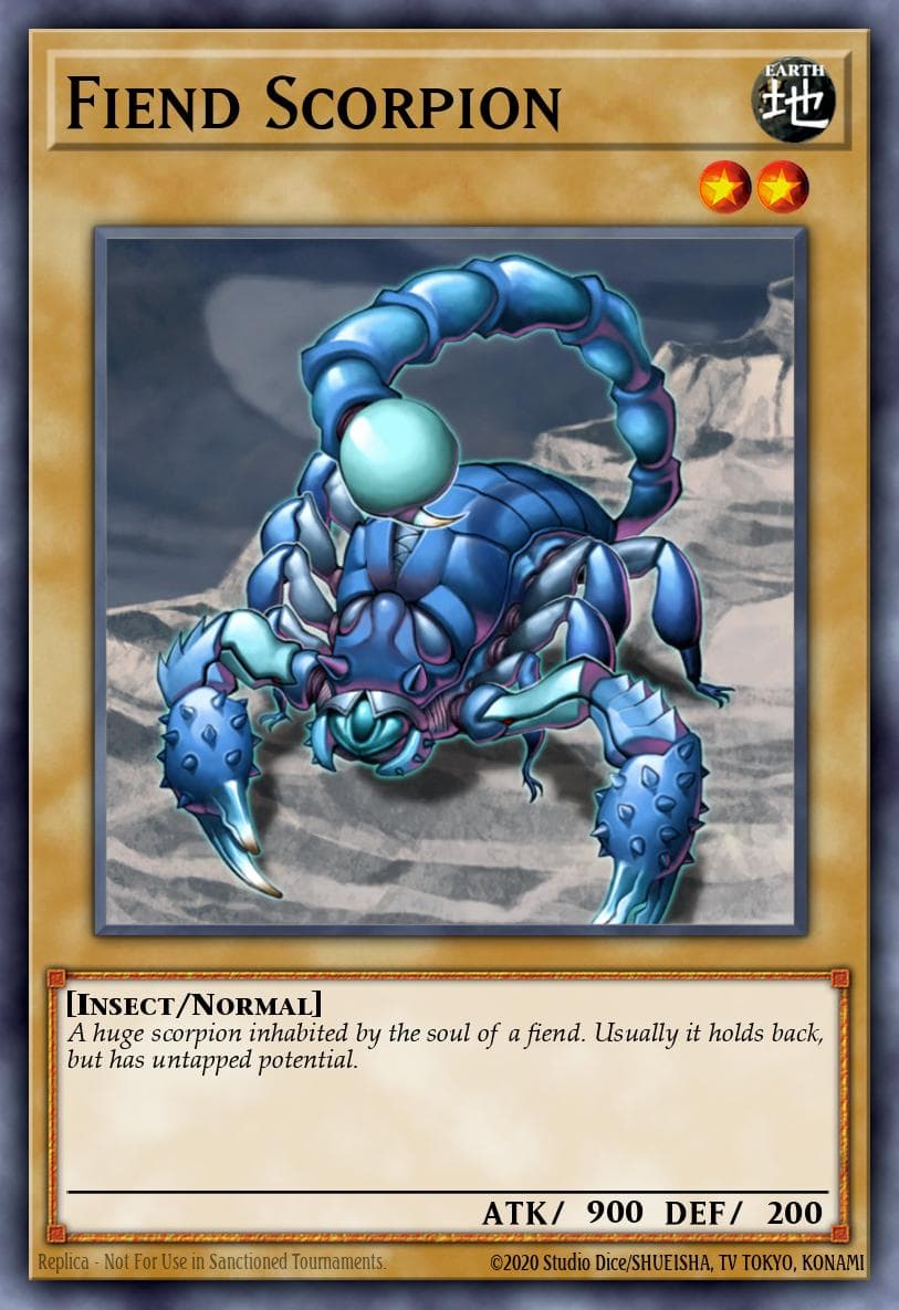Fiend Scorpion — Ancient Sanctuary Yu-Gi-Oh! card by KAZUKI TAKAHASHI