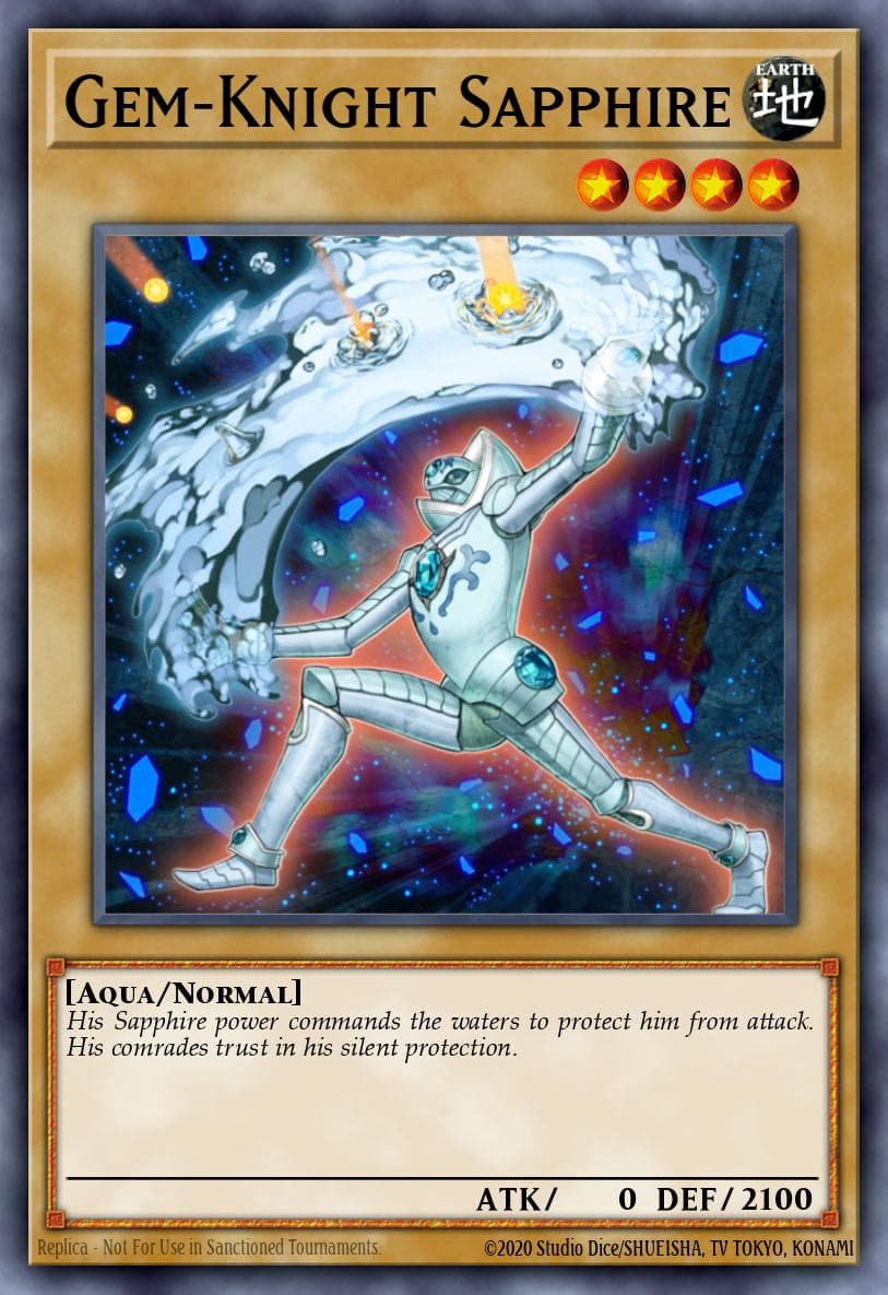 Gem-Knight Sapphire — Hidden Arsenal 5: Steelswarm Invasion Yu-Gi-Oh! card by KAZUKI TAKAHASHI