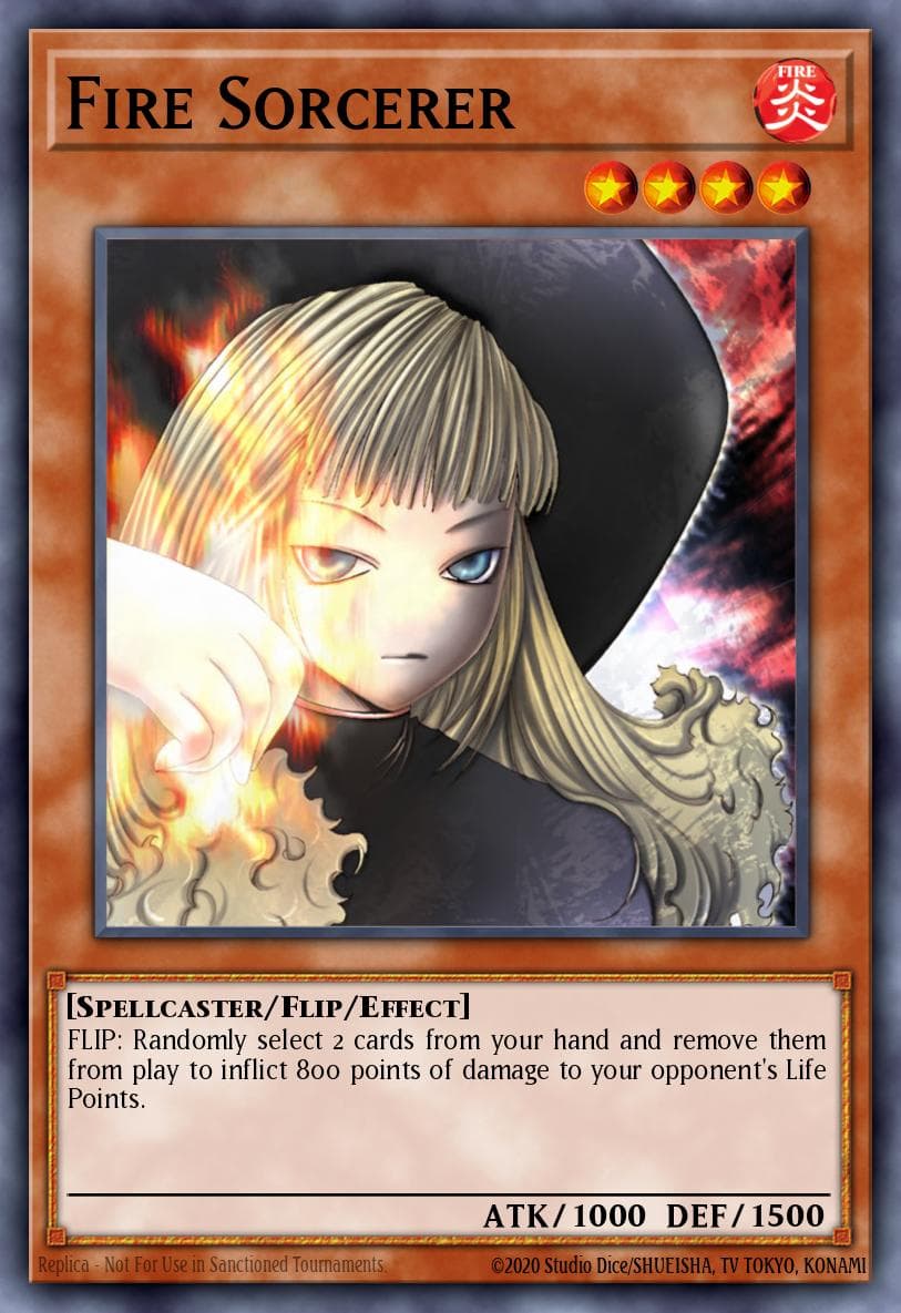 Fire Sorcerer — Labyrinth of Nightmare (Worldwide English) Yu-Gi-Oh! card by KAZUKI TAKAHASHI