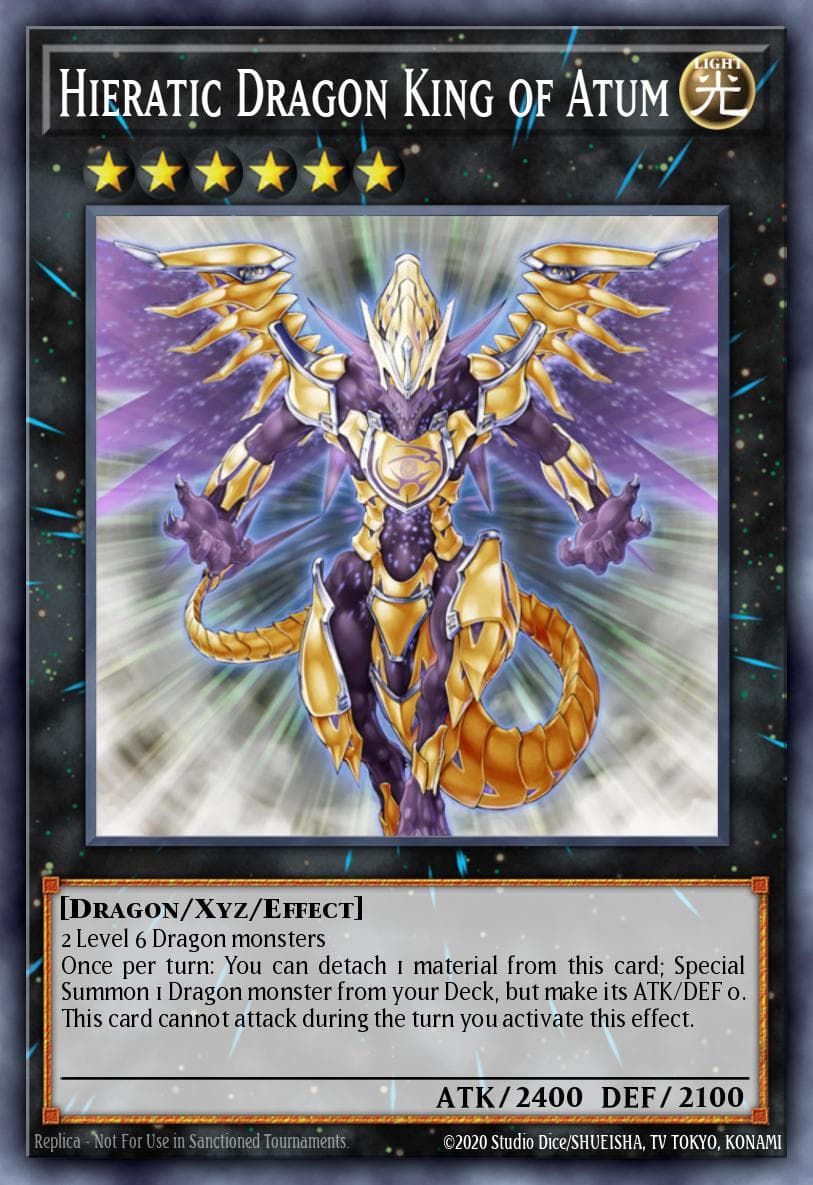 Hieratic Dragon King of Atum — Galactic Overlord Yu-Gi-Oh! card by KAZUKI TAKAHASHI