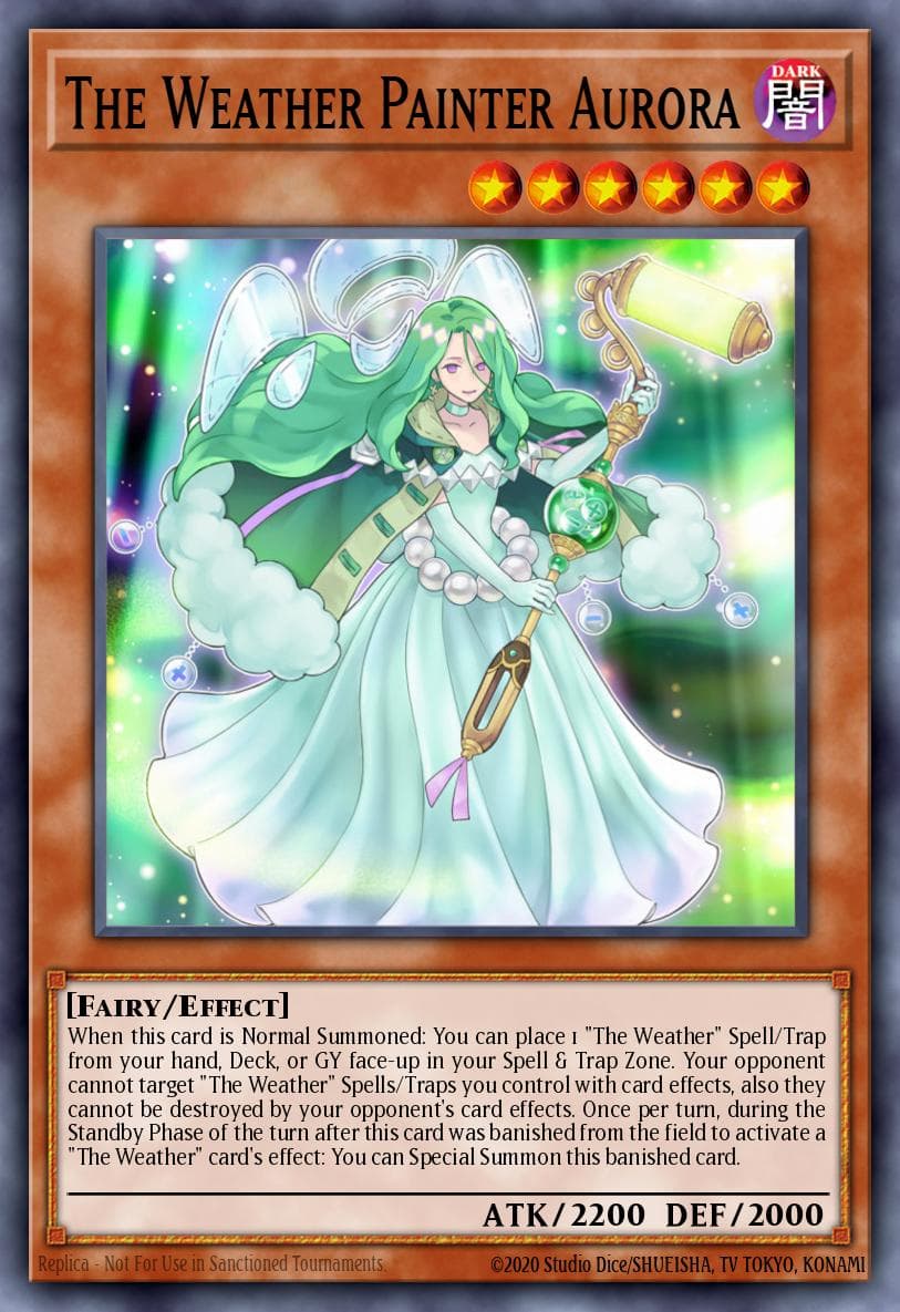 The Weather Painter Aurora — Spirit Warriors Yu-Gi-Oh! card by KAZUKI TAKAHASHI