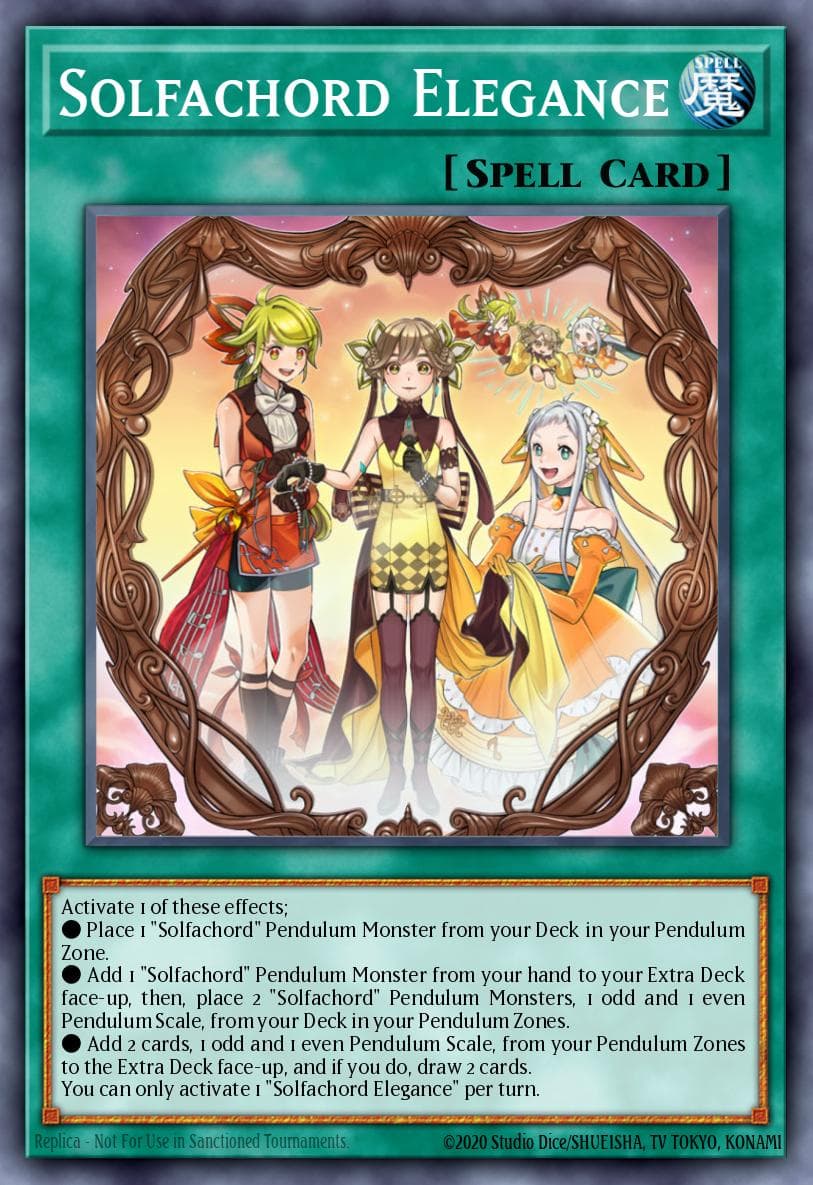 Solfachord Elegance — Ancient Guardians Yu-Gi-Oh! card by Studio Dice/SHUEISHA, TV TOKYO, KONAMI