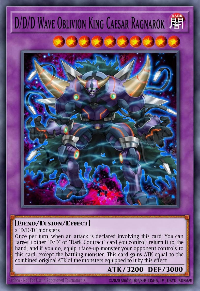 D/D/D Wave Oblivion King Caesar Ragnarok — Dimension of Chaos Yu-Gi-Oh! card by KAZUKI TAKAHASHI