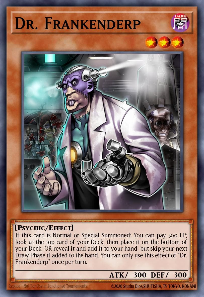 Dr. Frankenderp — Dimension of Chaos Yu-Gi-Oh! card by KAZUKI TAKAHASHI