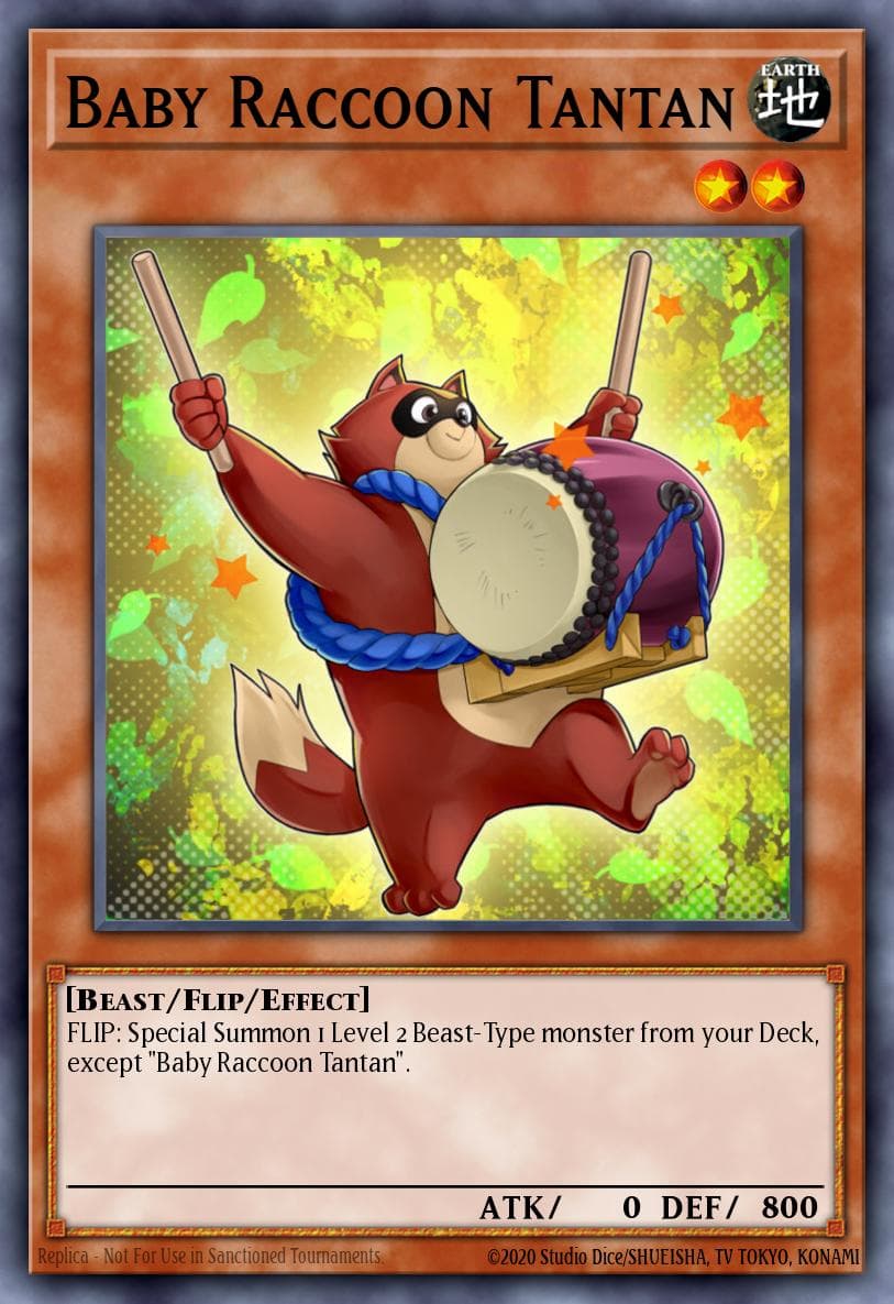 Baby Raccoon Tantan — Shadow Specters Yu-Gi-Oh! card by KAZUKI TAKAHASHI