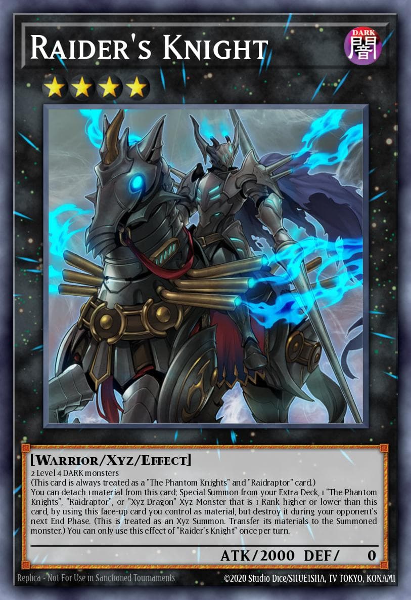 Raider's Knight — Phantom Rage Yu-Gi-Oh! card by Studio Dice/SHUEISHA, TV TOKYO, KONAMI